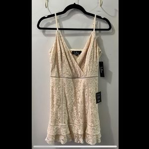 Lulus Blush Pink Lace Mini Dress